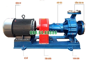Bơm dầu truyền nhiệt RY125-80-160 160m3/h, 50m, 22kW, 2900 vòng/phút